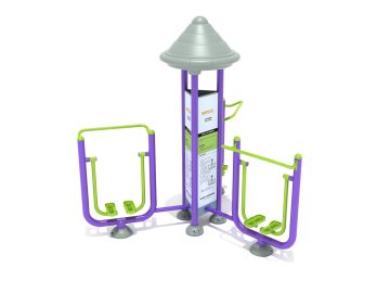 Royal Triple Station Sky Walker Commercial Outdoor Fitness Equipment 1