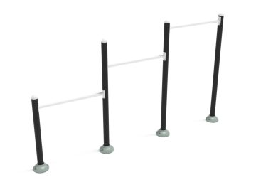 Triple Station Inclined Chin Up Bars Commercial Outdoor Fitness Equipment 1