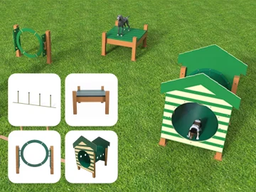 Recycled-Small-Dog-Obstacle-Course-4-Piece-Commercial.Dog-Park-Equipment-4