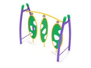 Curved Post Commercial Playground Triple Wing Climber
