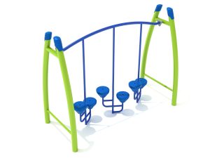Curved Post Pebble Commercial Playground Bridge 1