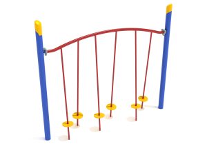 Single Post Tilted Lilly Pad Commercial Playground Bridge 1