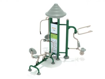 Royal Triple Upper Body Combo Station Commercial Outdoor Fitness Equipment 1