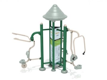 Royal Triple Upper Body Combo Station Commercial Outdoor Fitness Equipment 2