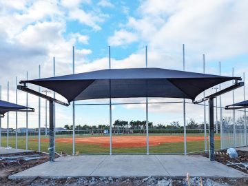 bleacher shade structure