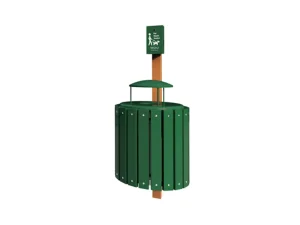 Recycled-Pet-Waste-Station-Commercial-Dog-Park-Equipment-green