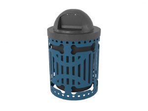 32 Gallon Classic Trash Receptacle, Bones Design