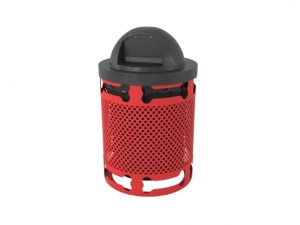 32 Gallon Perforated Trash Receptacle, Bones Design
