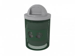 32 Gallon Regal Trash Receptacle, Paws Design