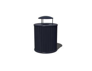 36 Gallon Zion Trash Receptacle, Includes Receptacle, Flat Top Lid with Rain Bonnet, and Liner