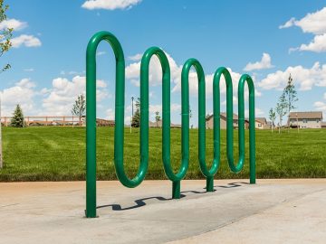 Wave Bike Rack, 6 Hump, In Ground Mount