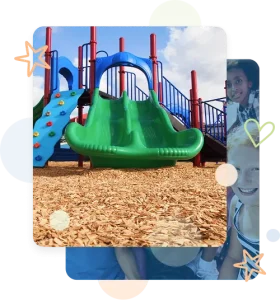 Engineered wood fiber playground surface, installed by Pro Playgrounds