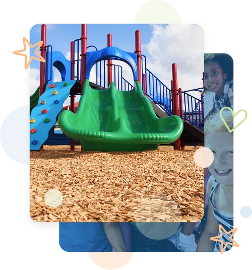 Certified-Wood-Playground-Mulch-3 Certified wood playground mulch under play structure, installed by Pro Playgrounds