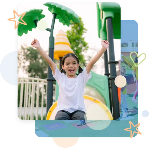 commercial-playground-design-services-sidebar-2 Happy girl playing on outdoor playground.