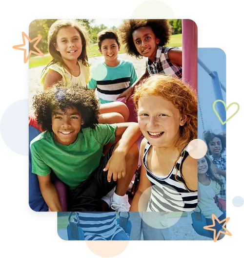 Children playing on an outdoor playground.
